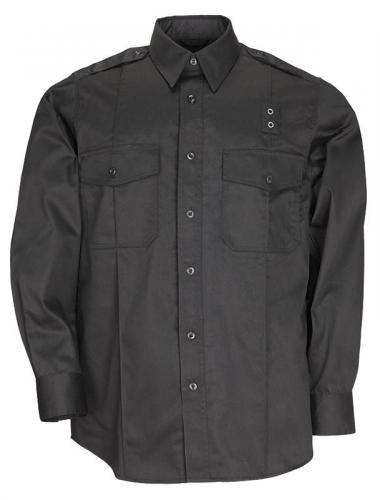 Twill PDU® Class-A Long Sleeve Shirt (Black)