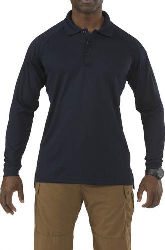 Performance Long Sleeve Polo (Dark Navy)